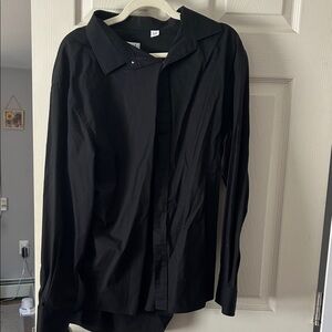 Haggar Black Classic Fit Button-Up Shirt